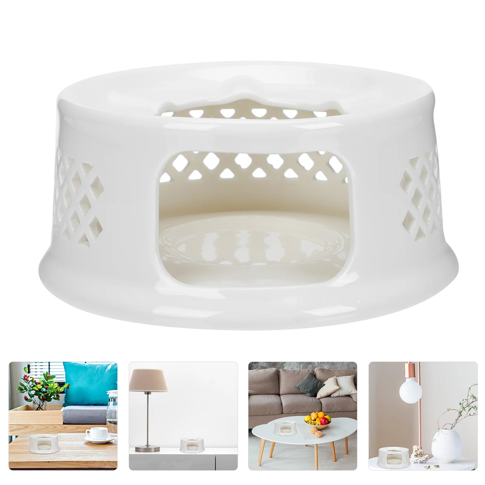 

1 Pc Teapot Warmer Ceramic Tea Candle Holder Teapot Heating Base Pedestal