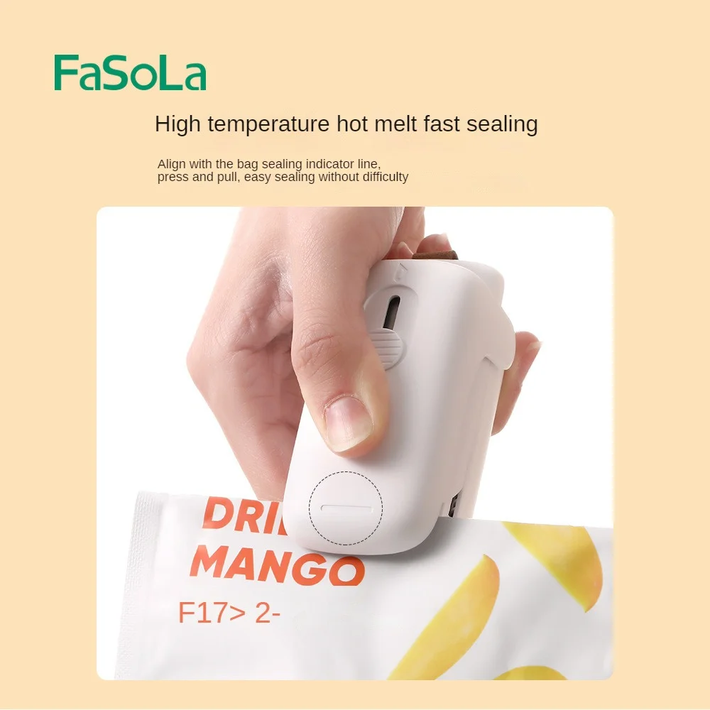 

Moisture-proof Household Bag Food Sealer Convenient Mini Snack Bag Sealer Mini Small Hand Sealing Artifact Adjustable Artifact