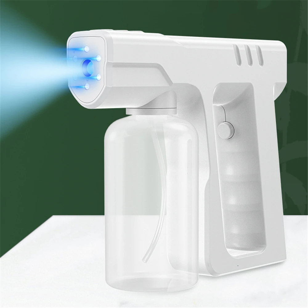 

Handheld Disinfection Sprayer Alcohol Sterilizer Portable Blu-ray UV Sanitizer USB Charging Mist Fog Machine Nano Spray White