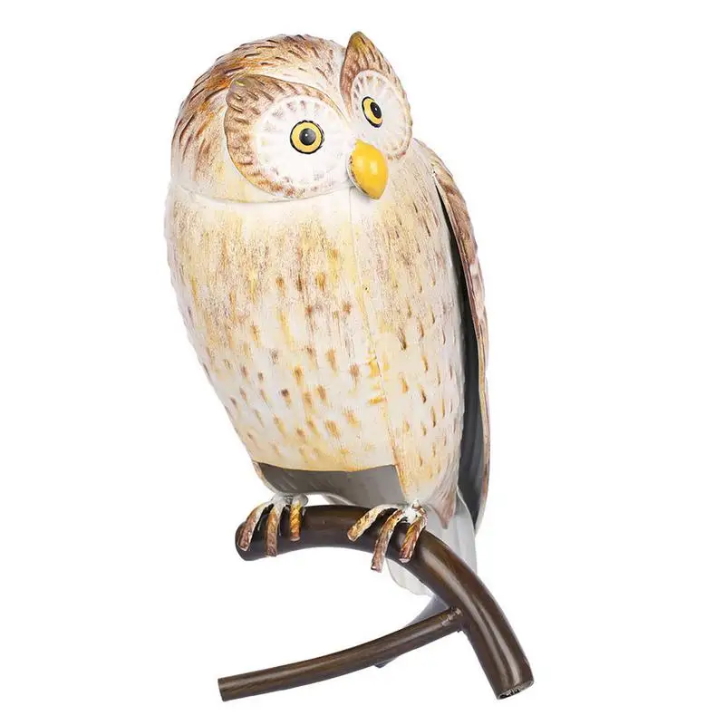 

Металлическая Статуя искусственной совы, статуэтка для сада, двора, уличные статуэтки совы, украшение для газона, реалистичная форма животн...