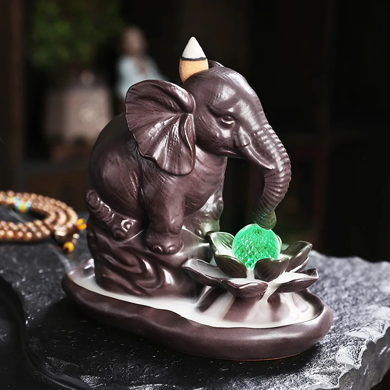 

With 200pcs Incense Cones Buddha's-hand Backflow Incense Burner Incense Stick Censer Home Decoration