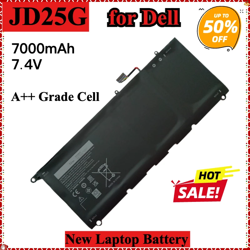 Новый аккумулятор для ноутбука JD25G 90V7W PW23Y 7 6 В 60 Втч Dell Xps 13 9360 0rnp72 0tp1gt новые