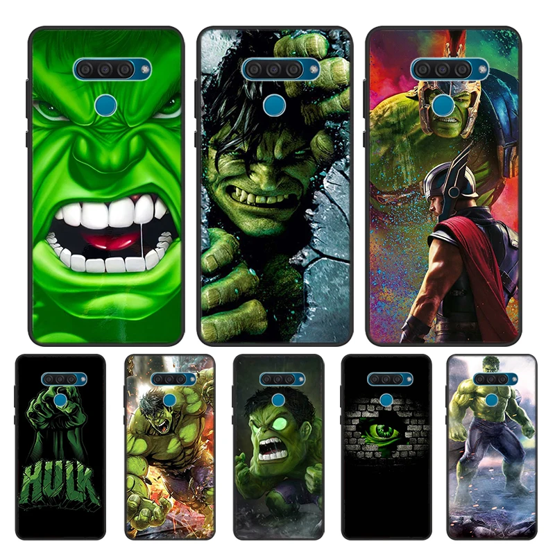 Marvel Hulk Avengers For Google Pixel 6 5 5A 4 4A XL Shell For LG Q60 V60 V50 V50S V40 V35 V30 5G Black Soft Phone Case