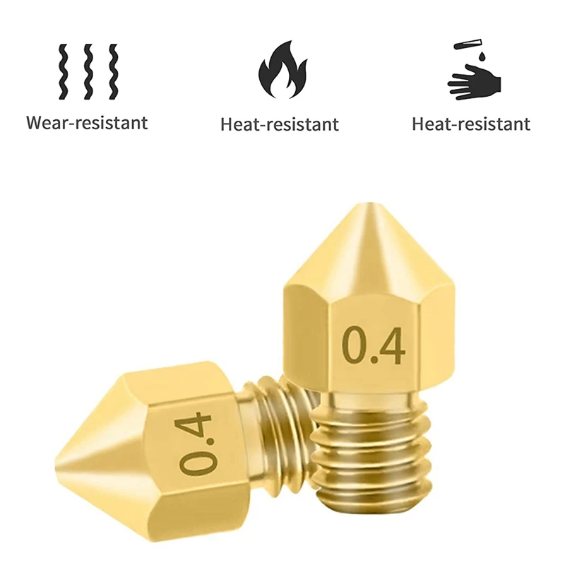 Сопла для 3D принтера 0 4 мм/1 75 мм сопла Mk8 с 5 чистящими иглами Makerbot Creality Cr-10 Ender 3 Pro