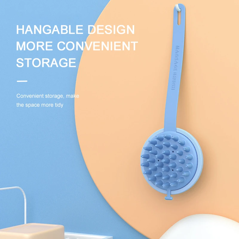 

Массажная щетка для отшелушивания кожи головы глубокое очищение способствует росту волос мягкая Расческа для душа Массажная щетка для душа силиконовая щетка