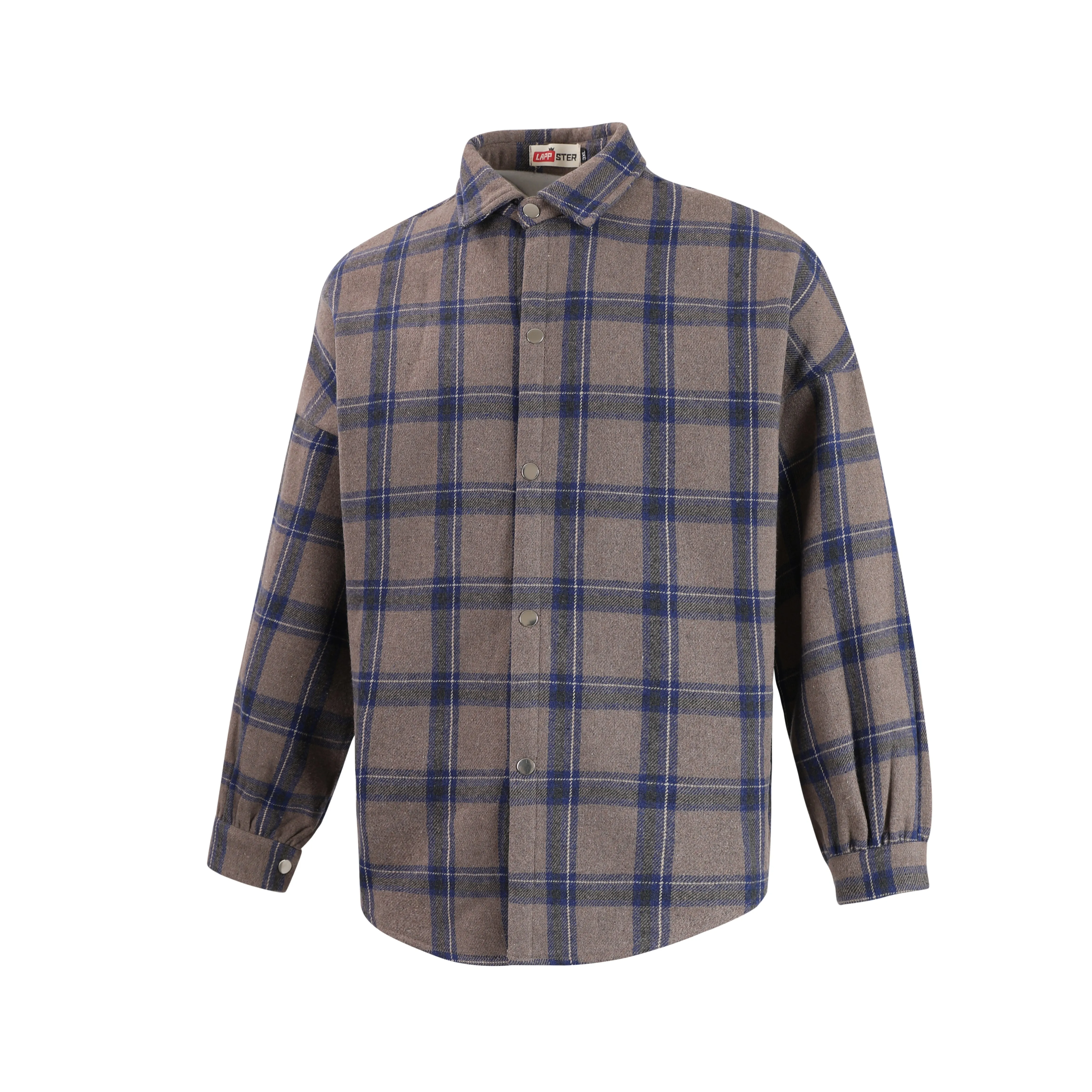 KAPMENTS Мужская винтажная фланелевая клетчатая рубашка в стиле Харадзюку мужские