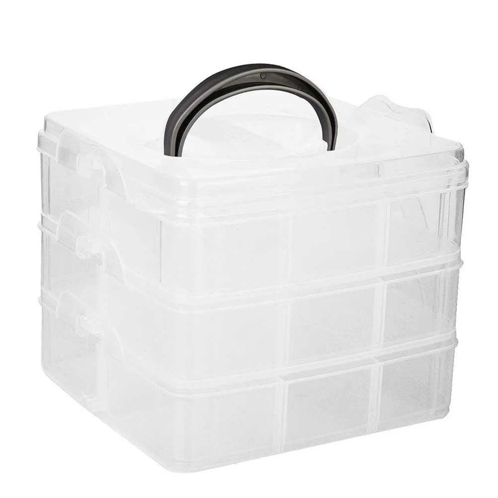 

1PC Storage Box 3-Layer 18-Grid Organizer Makeup Container Storage Case for Necklace Earring