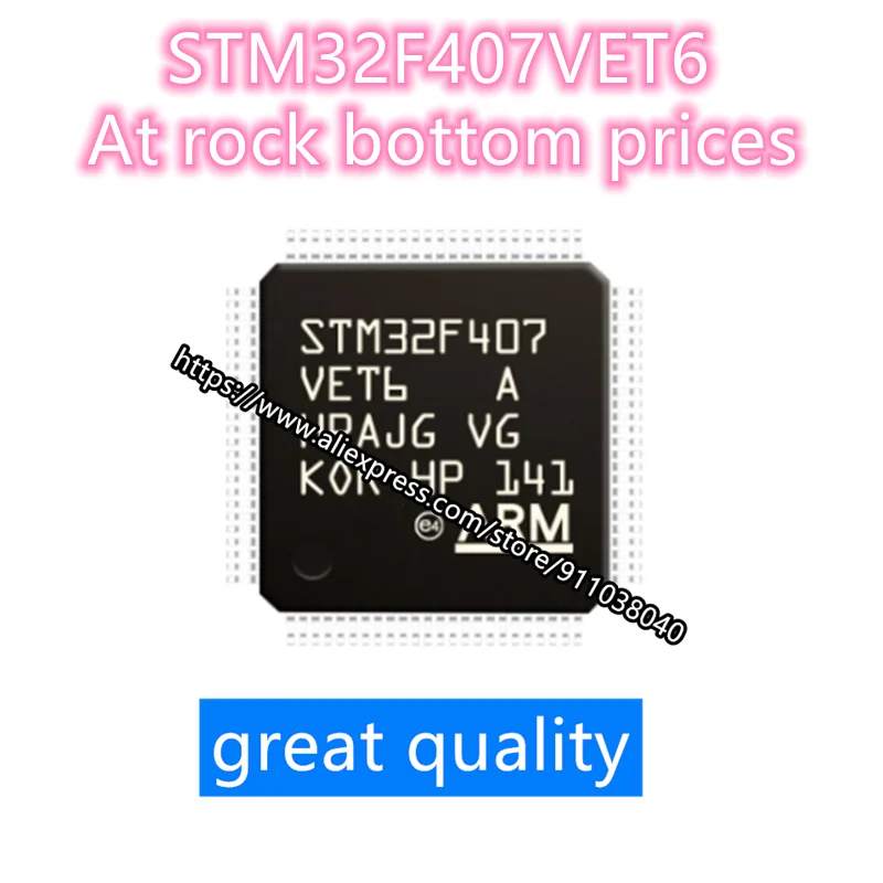 (1-10PCS) STM32F407VET6 STM32F407 QFP100 STM32F GREAT QUALITY ON STOCK VET6