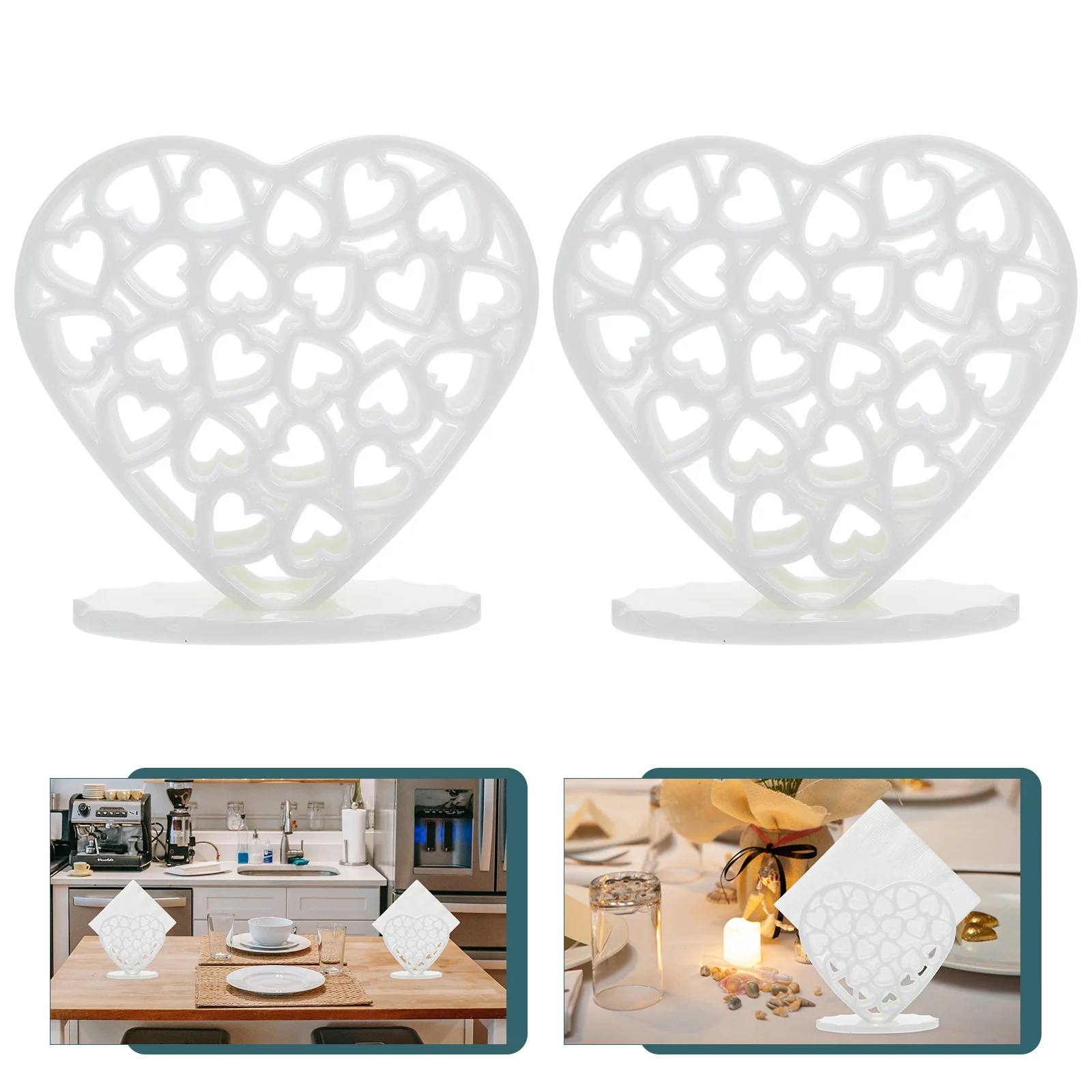 

Holder Napkin Tissue Paper Box Napkinsholders Clear Kitchen Heart Stand Decorative Vertical Organizer Shaped Tables Acrylic Rack