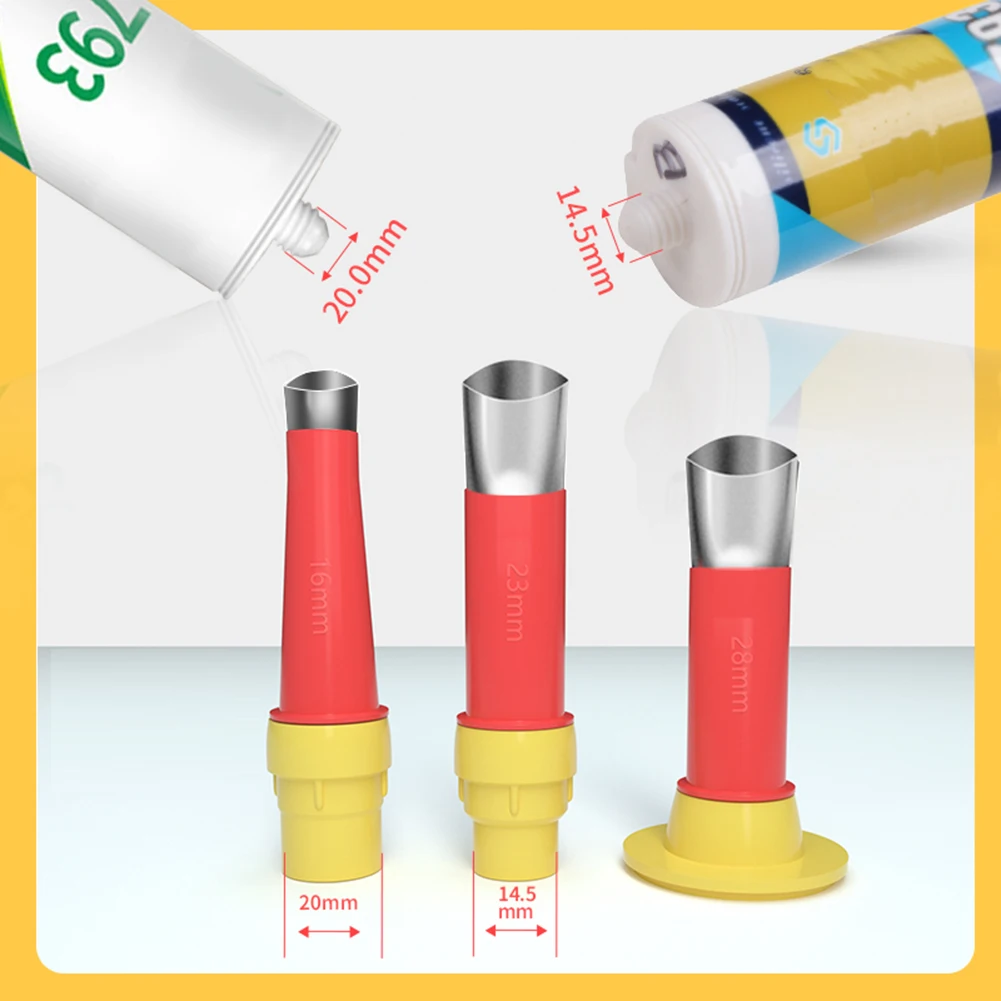 

16pcs Stainless Steel Caulking Finisher Glue Nozzle Applicator + 6pcs Base Kits