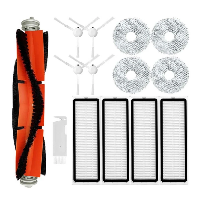 

Запасные части для робота-пылесоса Xiaomi S10 + / S10 Plus, основная боковая щетка, фильтр НЕРА, тряпичная салфетка для швабры