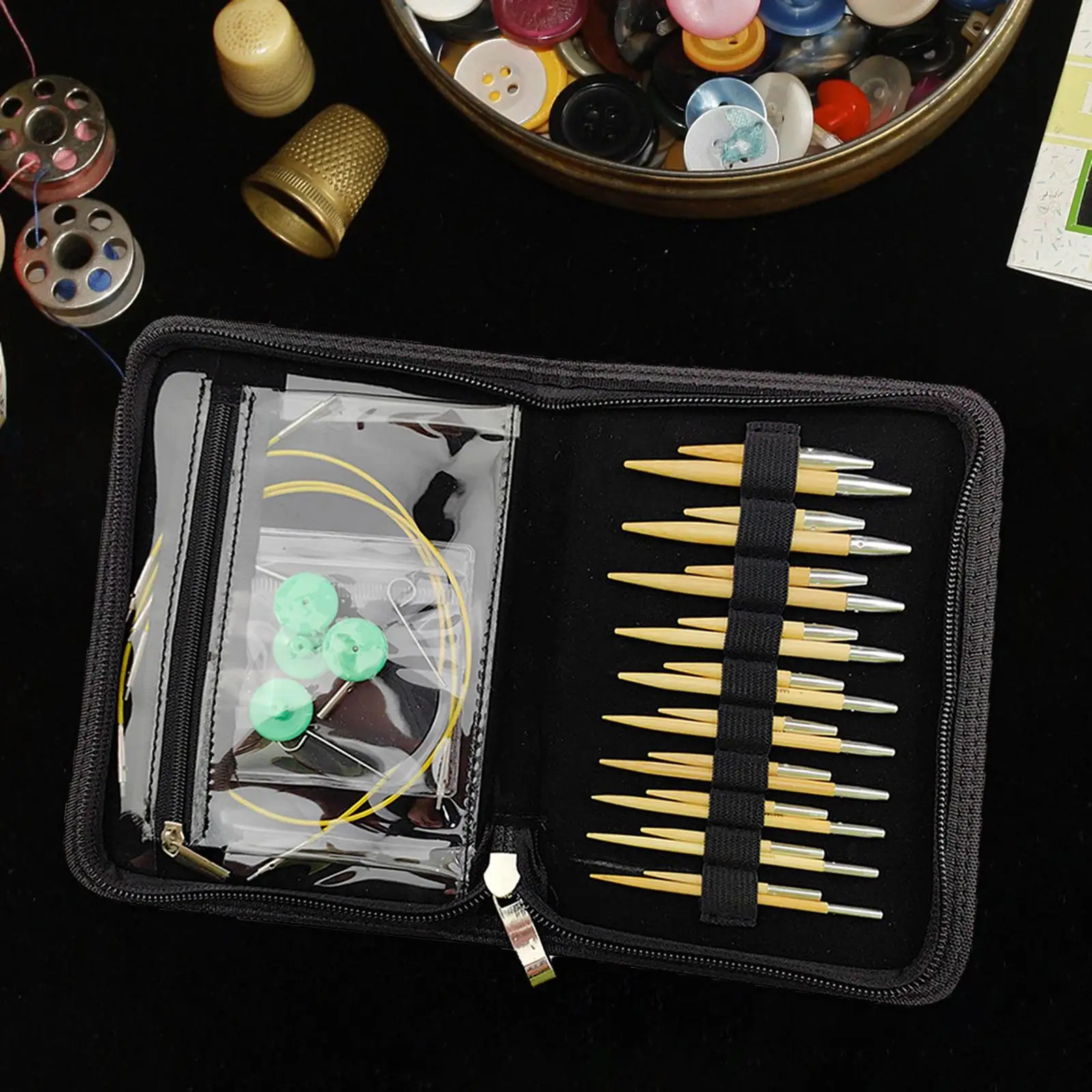 

Circular Knitting Needles Set Craft Aluminum 1 Pack for Home Beginner Socks