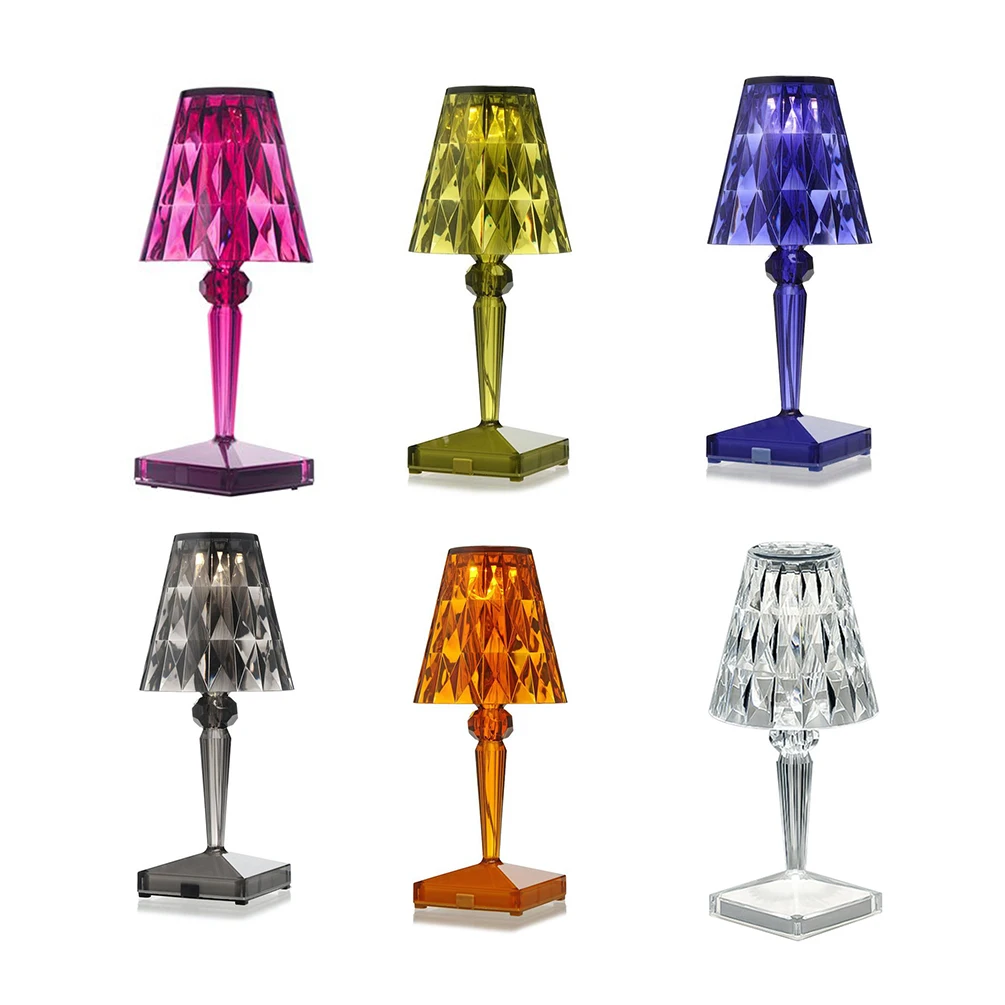 

Diamond Table Lamp Touch Sensor USB Rechargeable Crystal Light Acrylic Decoration Desk Lamps Bedside Night Light Table Lamps
