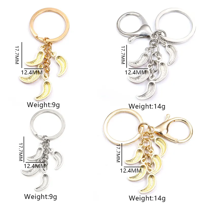Fashion Alloy Mini Pepper Keychain Creative Red Green Chili Pendant Keyring Bag Car Key Jewelry Accessory For Women Men Gifts images - 6