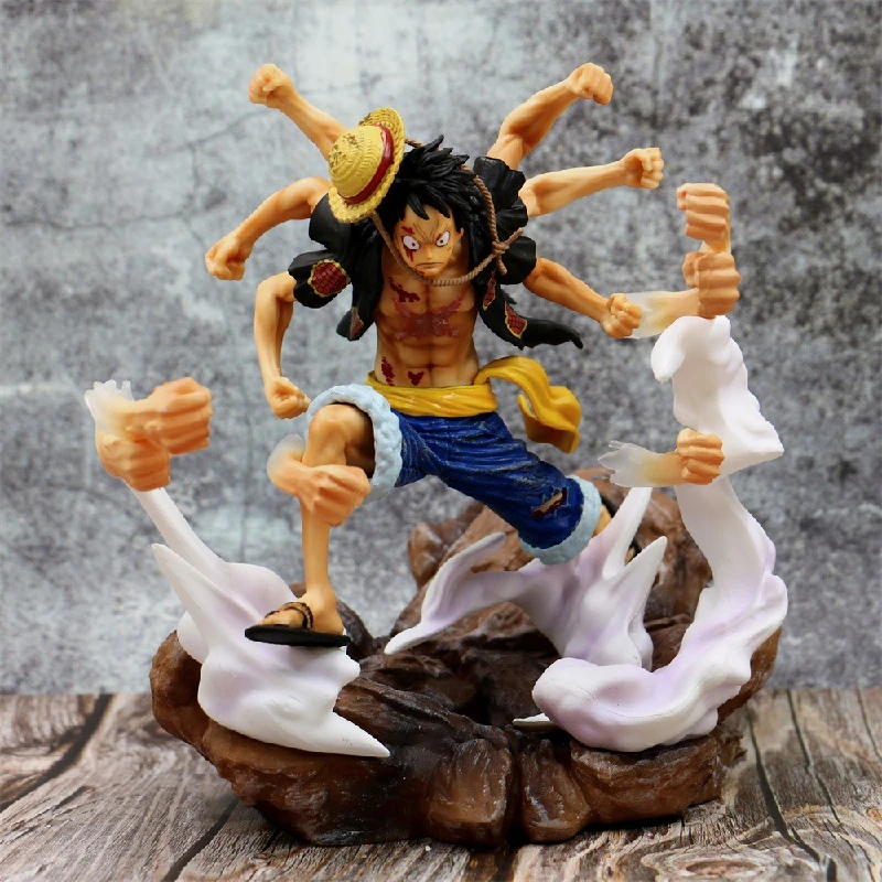 31cm One Piece Anime Gk Laser Gun Monkey D. Luffy Phantom Fourth Gear Pvc Action Figure Decoration Model Toys For Children Gifts