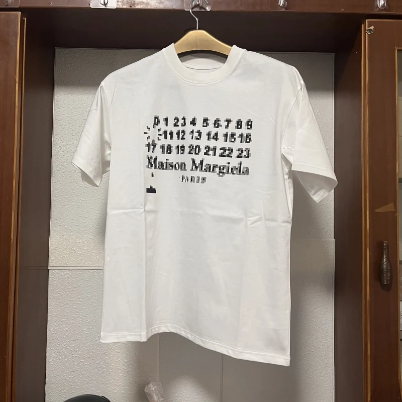 

mm6 maison MARNI Luxury Blurred Logo Printed Women Men T shirts tees Plus Size Summer Men's Short Sleeve Cotton Casual Tee Shirt