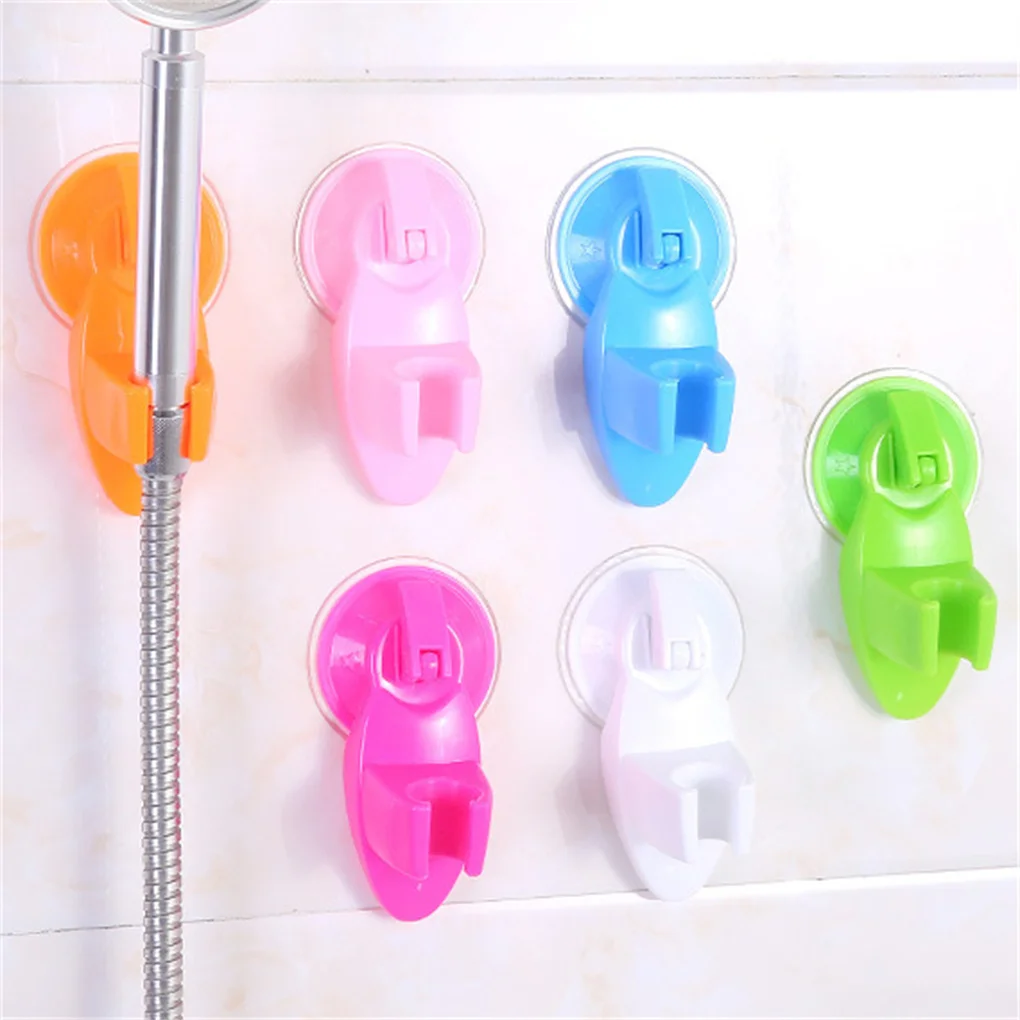

Bathroom Strong Attachable Shower Head Holders Punch-Free Bracket Powerful Mounting Seat Bathing Room Pedestal White