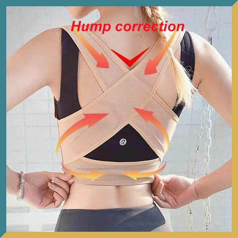 Women's Adjustable Bult Back Brace Shoulder Support Belt Vest Bra Hunchback Posture Corrector Health Care Women Underwear