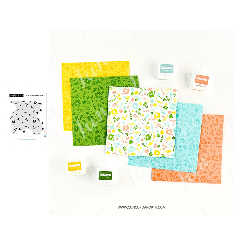 

In the Garden Turnaboustamp Cut Dies Stamps Set Diy Handmade Scrapbook Diary Greeting Card Background Decoration Embossing Molds
