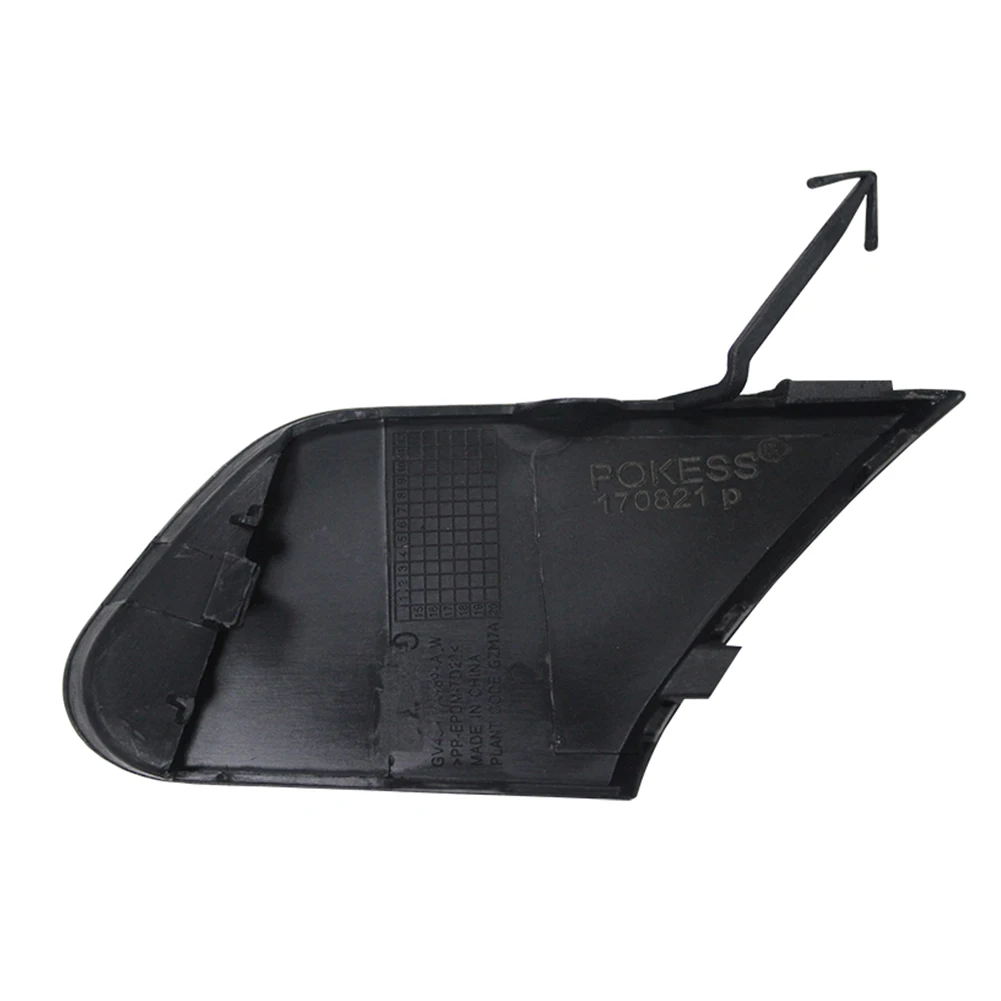 Крышка буксировочного крюка, 1 шт., черный передний бампер, ткань из полипропилена, не требует сверления, для Ford Kuga 2017-2018 Крышка буксировочного крюка, 1 шт., черный передний бампер, ткань из полипропилена, не требует сверления, для Ford Kuga 2017-2018