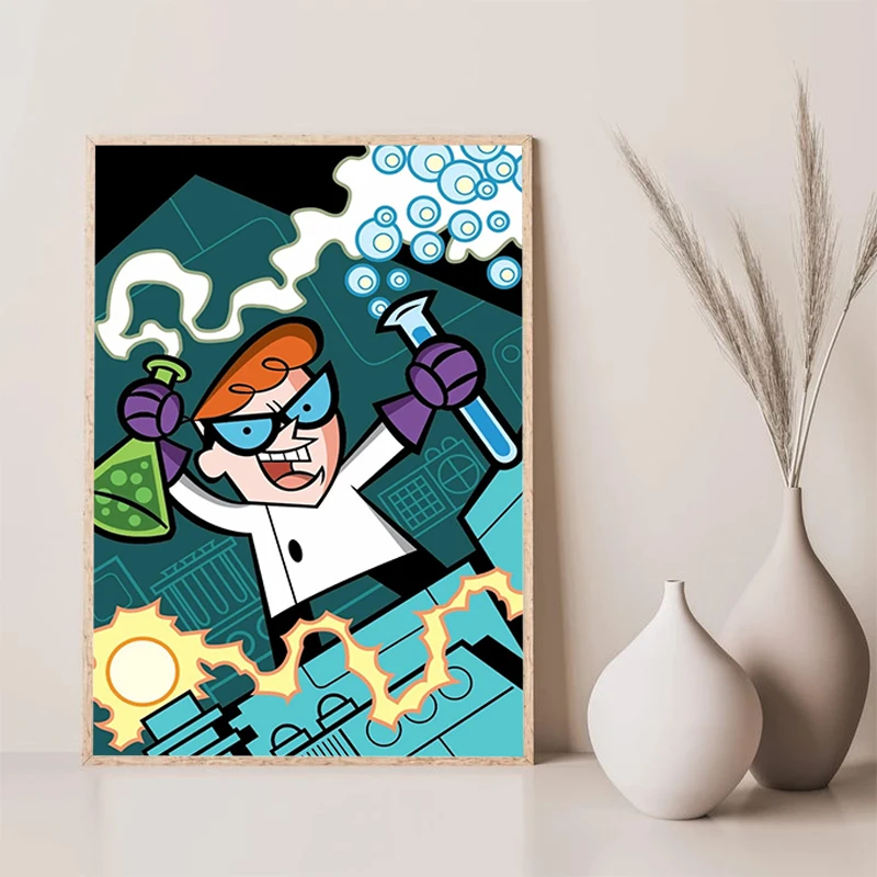 D-Dexter's L-лабораторный плакат холст плакаты для настенного искусства дома и