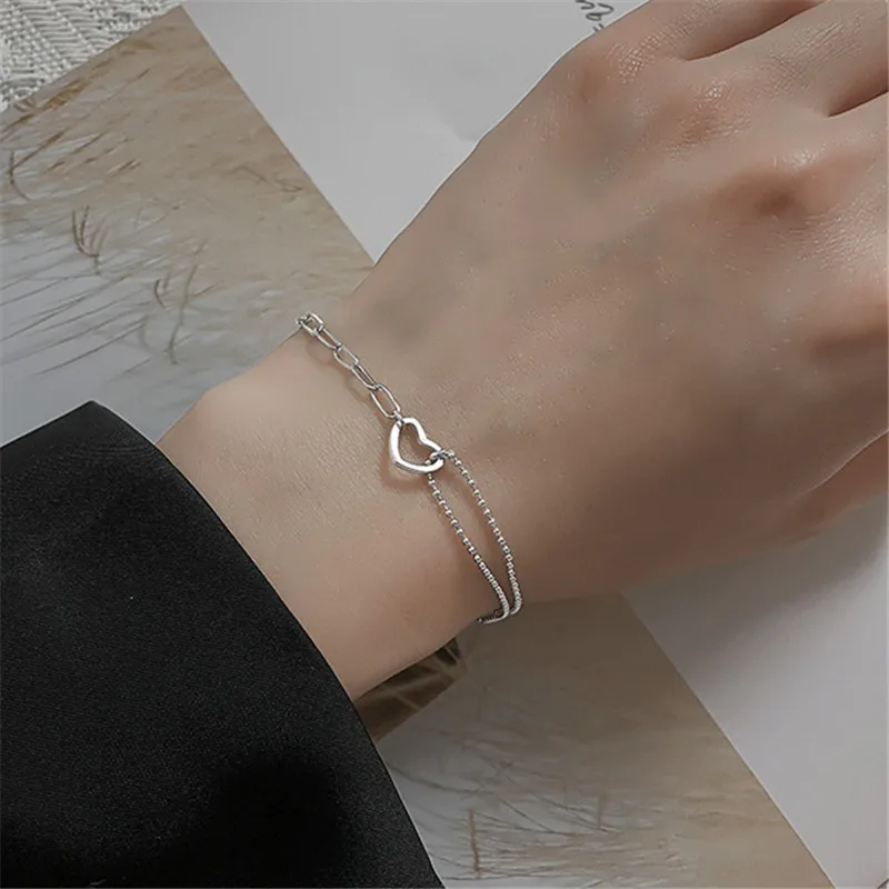 

Женский браслет из серебра 925 пробы, с цепочкой из звеньев