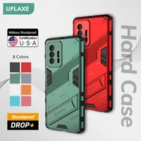 uflaxe original shockproof hard case for xiaomi 11t 11t pro punk style back cover casing with kickstand