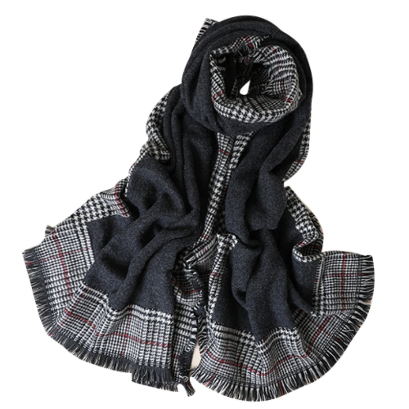 

2023 New Autumn and Winter Scarf Women's Scarf, Thousand Bird Lattice Fashion Scarf Large Shawl Warm Everything Scarf