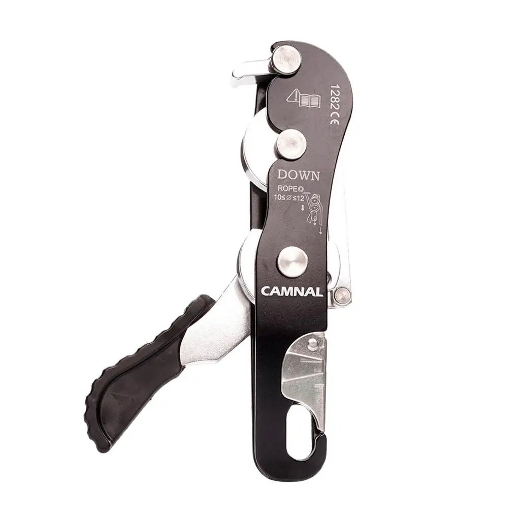 

Self Braking Stop Descender Gear-12mm Rope Climbing Caving Rappelling Strong Mountaineering Durable Accessories