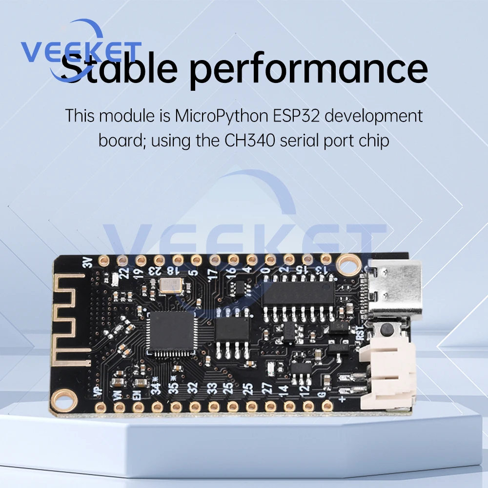 ESP32 Lite V1.0.0 WiFi Bluetooth Макетная плата Антенна ESP-32 REV1 CH340G MicroPython 4 МБ Type-C USB для Arduino