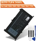 Аккумулятор для ноутбука 357F9 71JF4, 15 дюймов, 7000, 7559, 7557, 7566, 7567, 7759 Втч