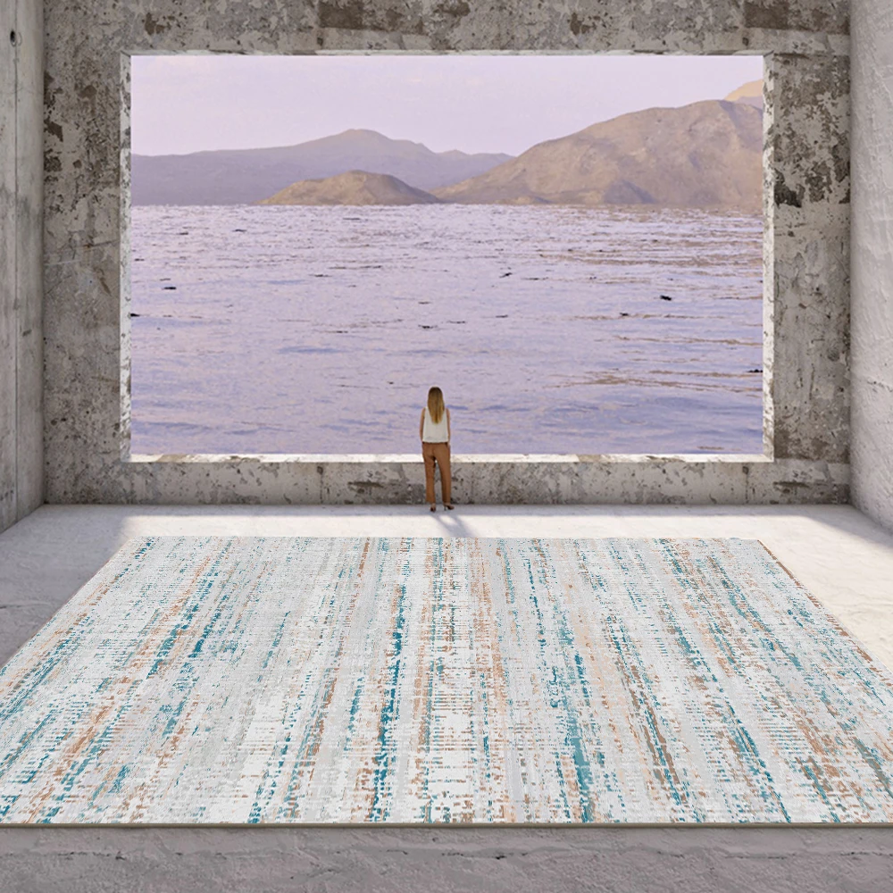 

wangart Living room carpet modern quiet wind light luxury Nordic study bedroom sofa tea table bedside carpet