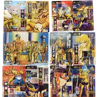 14pcsset original saint seiya 30th anniversary limited shining card exclusive gold saint figure card commemorative toys gift