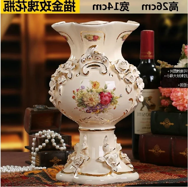 

colour The creative decoration luxury european-style ceramics furnishing articles large sitting room ground vases, 10284