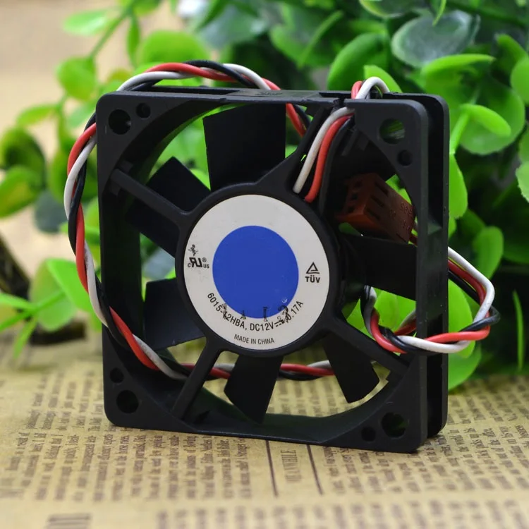 

Новый оригинальный 6015-12HBA 12 В 0.17A 6 см 6015 3-проводной охлаждающий вентилятор 60*60*15 мм
