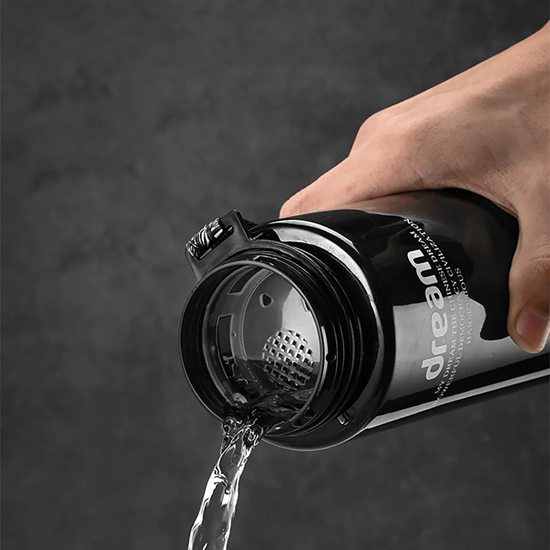 Бутылка для воды прозрачная квадратная пластиковая кружка напитков уличная