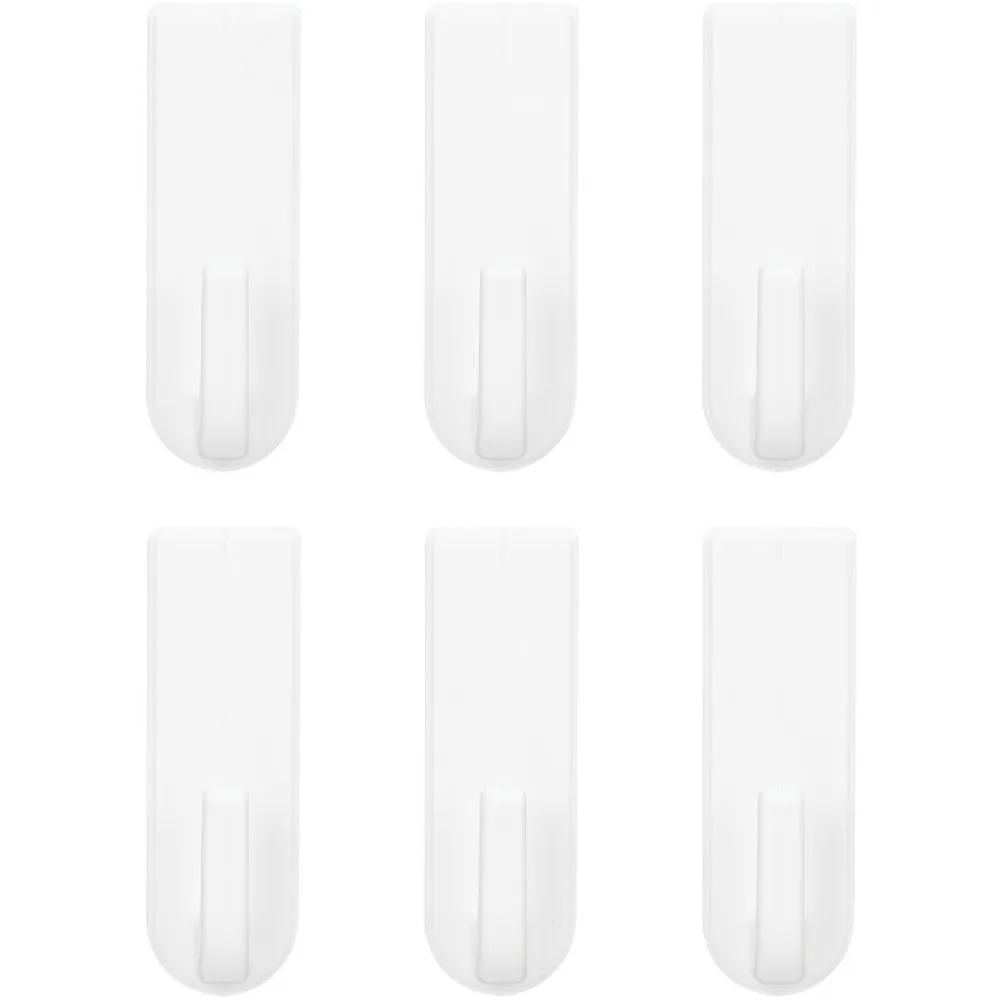 

6 шт., настенный пластиковый самоклеящийся крючок для полотенца