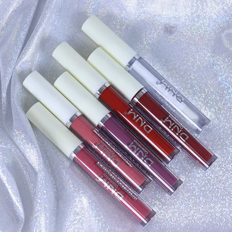 

Матовый блеск для губ, 6 шт., набор с маслом для губ, стойкий водостойкий натуральный цвет, блестящий блеск для губ, глазурованная косметика для губ TSLM1