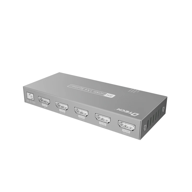 Фото DTECH DT-7814(GS) 4-портовый AV-аудио-видео разветвитель HDMI 1x4 8K HDMI2.1 Видеоразветвители 1 в 4 выхода HDCP 2,3 с Edid №4