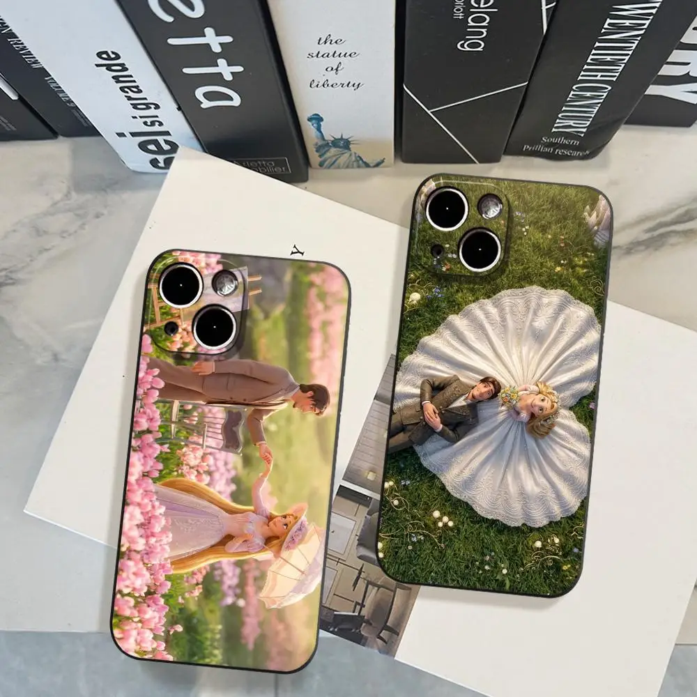 Фото Чехол для телефона R-Rapunzel Flynn Couple для iPhone 17 Air 16 15 14 Plus 13 12 11 Pro Max 16e, ударопрочный, с прозрачной задней панелью HD. №3