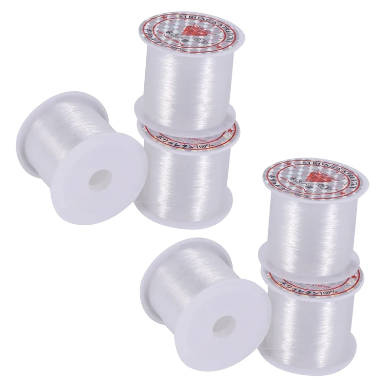 

6 Pcs 0.3Mm Fishing Line Nylon Fish Fishing Line Spool Beading String Jewelry Beading Thread For DIY Crafting