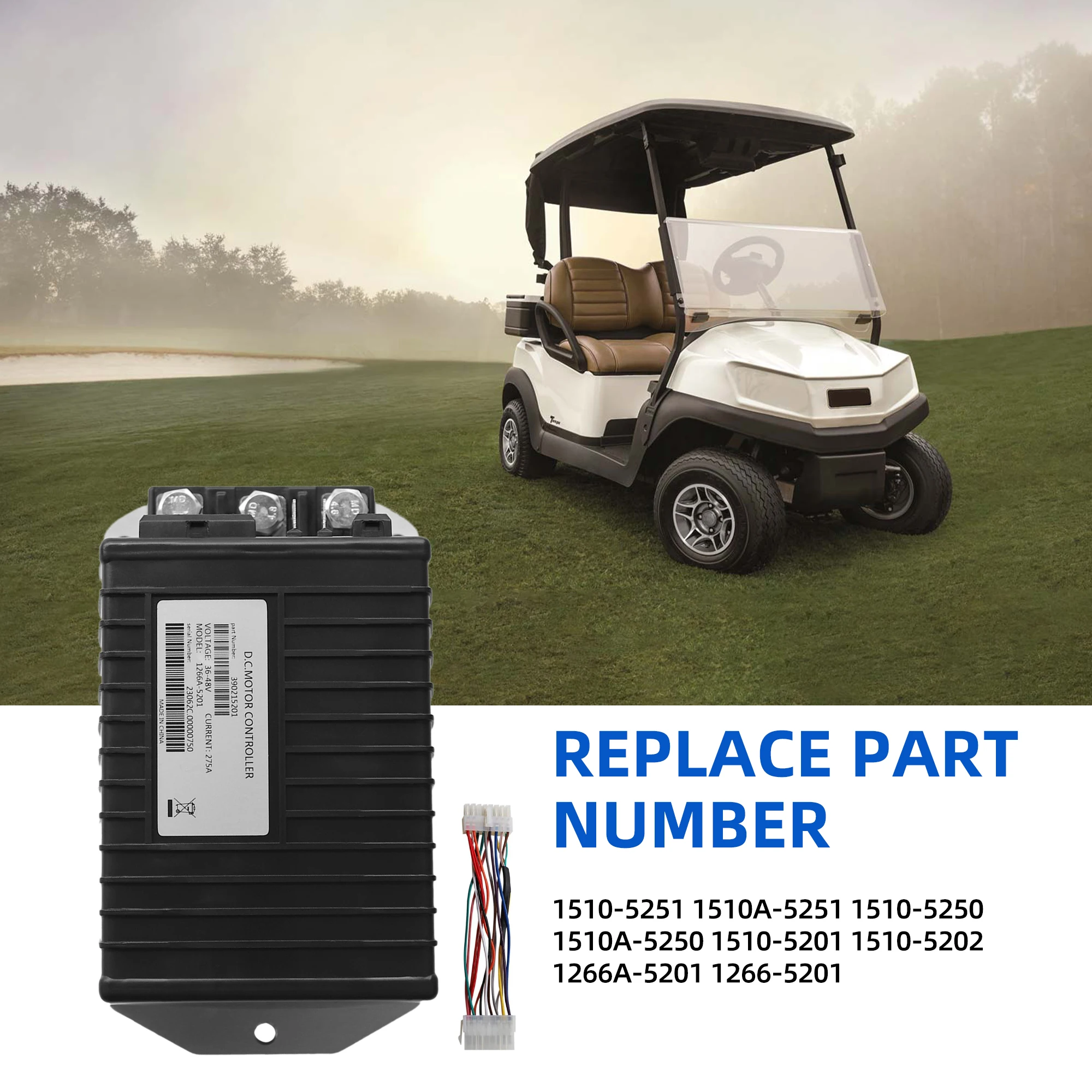 48В 275А 1266А-5201 Контроллер двигателя постоянного тока 101956503 для Curtis 1510-5201 1510A-5251 CLUB