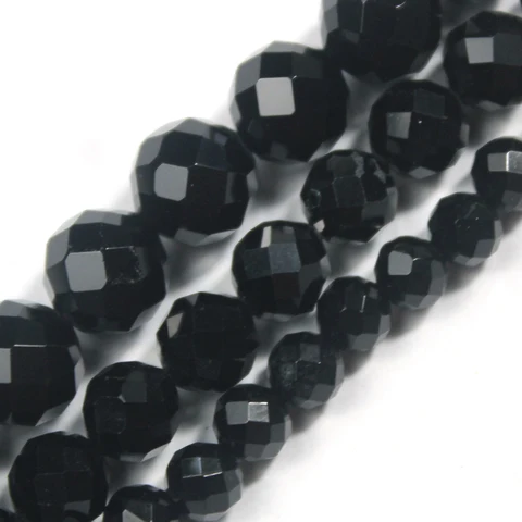 Бусины из черного агата Super search 6 8 10 мм