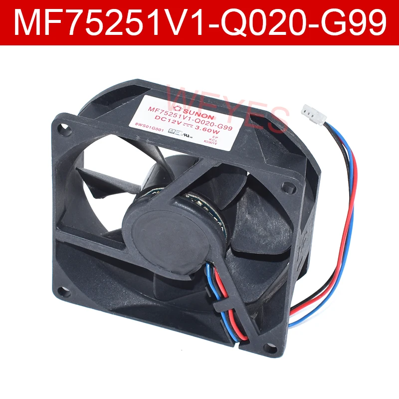 Вентилятор для проектора MF75251V1-Q020-G99, 7525, 12 В постоянного тока, 3,6 Вт, 75x75x25 мм, 3-контактный, хорошо протестирован