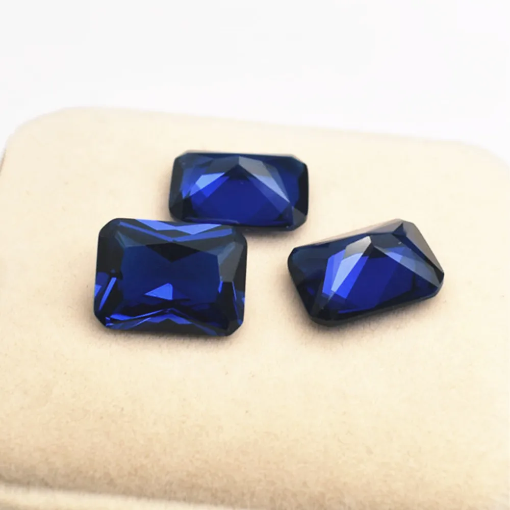 

Brilliant Blue Spinel Rectangle Faceted Gemstone Radiant Cut Blue Spinel Gem Multiple Sizes to Choose GL22