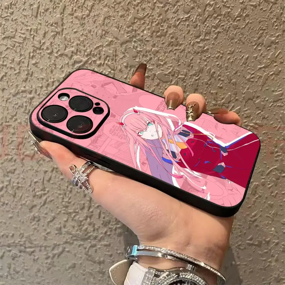 Фото Чехол для телефона Zero Two Darling The FranXX для iPhone 17 16 15 14 13 12 X XR XS 8 Plus Mini Pro Max, мягкий, черный, противоударный №2