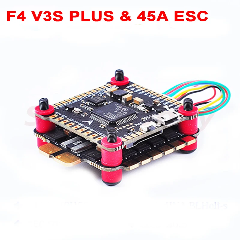 Полетный контроллер Sparkhobby F4 V3S PLUS и 4 в 1 45A ESC Satck F3 обновленная версия OSD FC 2-6S 45A BLHeli_S ESC для дрона RC FPV
