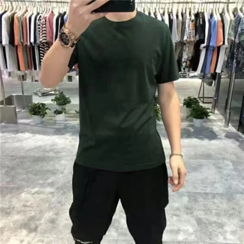 Футболка мужская повседневная с воротником-стойкой