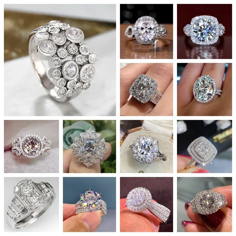 Новинка 2024 блестящее кольцо с бриллиантами из циркония Mosang аксессуары для