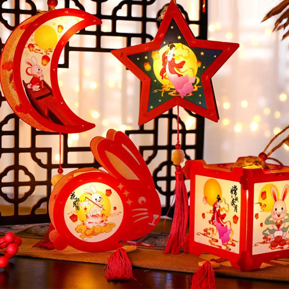 

DIY Chinese Palaces Retro Style Portable Amazing Blossom Flower Light Lamp Party Glowing Lanterns For Mid-Autumn Festival Gift
